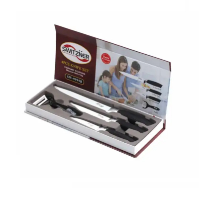 Set cutite si decojitor Switzner 4 piese otel inoxidabil maner silicon SW-9999 DNC65681