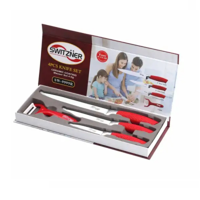 Set cutite si decojitor Switzner 4 piese otel inoxidabil maner silicon SW-9999 DNC65681