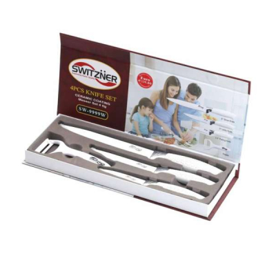 Set cutite si decojitor Switzner 4 piese otel inoxidabil maner silicon SW-9999 DNC65681