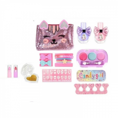 Set de Machiaj si Accesorii cu Poseta Stralucitoare Candy Girl Pretty Animals ZR-36A CWT
