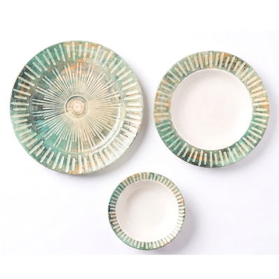 Set de Masa 12 Persoane 2x18 36 Piese Portelan Fin 2xDS181TR JGR
