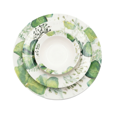 Set de Masa 12 Persoane 2x18 36 Piese Portelan Fin Frunze 2xDS184TR JGR