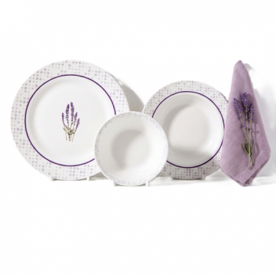 Set de Masa 12 Persoane 2x18 36 Piese Portelan Fin Lavanda 2xDS185TR JGR
