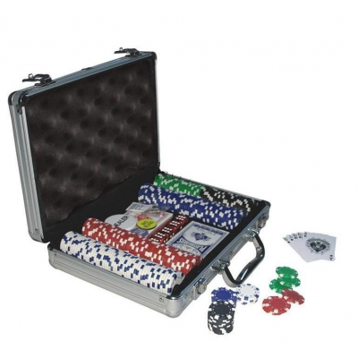 Set de poker 200 Chipuri marcate valoric, cutie aluminiu tip servieta