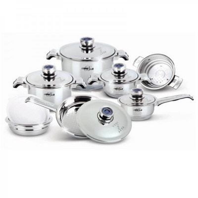 Set de vase inox Barton Steel BS4117 17 piese