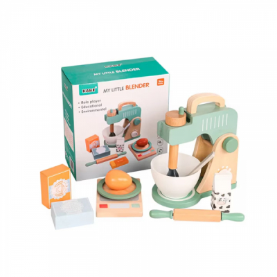 Set Joc Copii Mixer lemn bucatarie 24.5x12x23cm Kabi 0152 CWT
