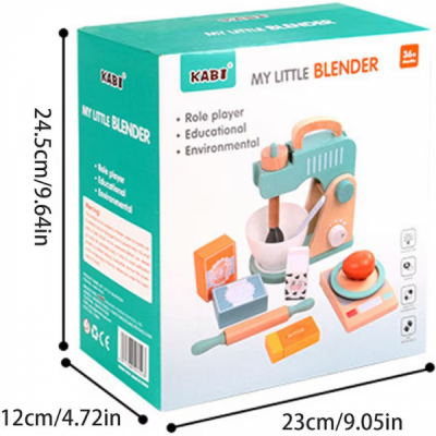 Set Joc Copii Mixer lemn bucatarie 24.5x12x23cm Kabi 0152 CWT