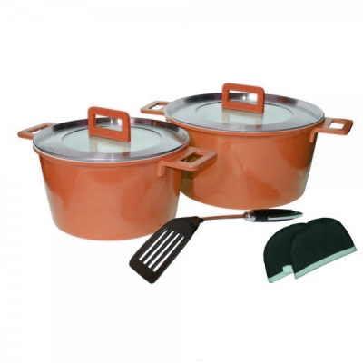 Set oale ceramice cu capac Barton Steel BS680724