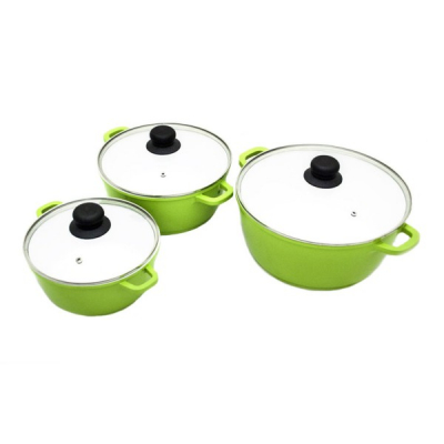 Set oale ceramice cu capac Bohmann BH6006WCR 6 piese