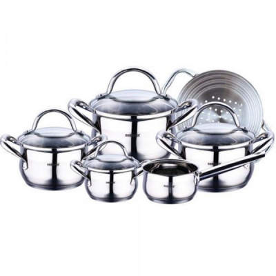 Set Oale din inox cu capac 10 piese Bergner BG6529