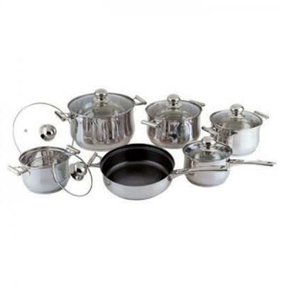 Set oale din inox cu capac 12 piese Bohmann BH1231STF