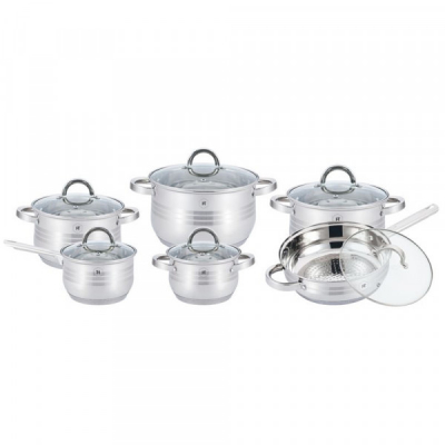 Set Oale din Inox cu Capac 12 piese Herenthal HT1241