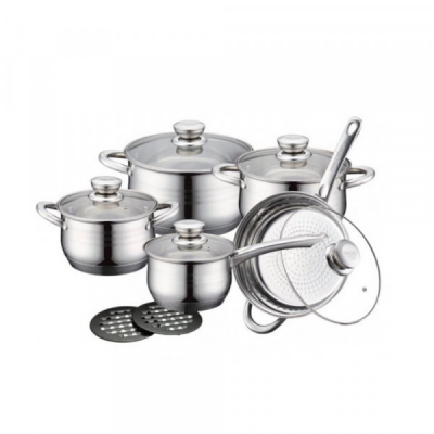 Set Oale din Inox cu Capac 12 piese Royalty Line RL-1232