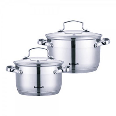 Set oale din inox cu capac 4 piese Bohmann BH1902