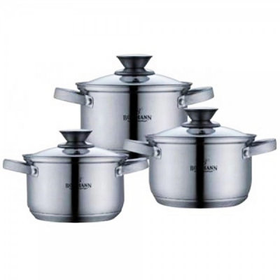 Set oale din inox cu capac 6 piese Bohmann BH0516