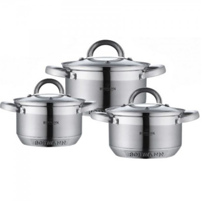 Set oale din inox cu capac 6 piese Bohmann BH0714