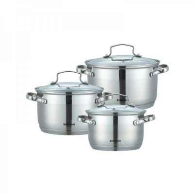 Set oale din inox cu capac 6 piese Bohmann BH1903