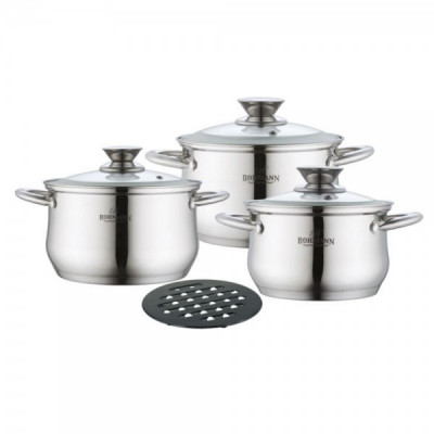 Set oale din inox cu capac 7 piese Bohmann BH0113