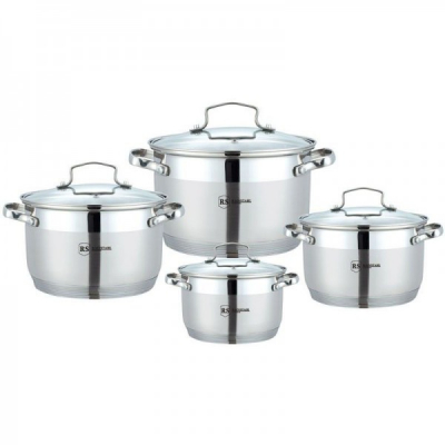 Set oale din inox cu capac 8 piese Rainstahl RSCW185508