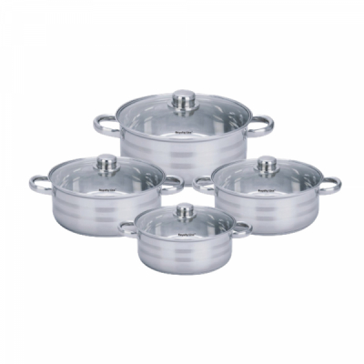 Set Oale din Inox cu Capac 8 piese Royalty Line RL-SP7