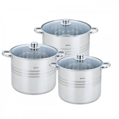 Set Oale din Inox cu Capace 6 piese Bohmann BH3462