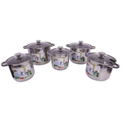 Set Oale Inox cu Capac de Sticla 10 piese ROD CNN19289