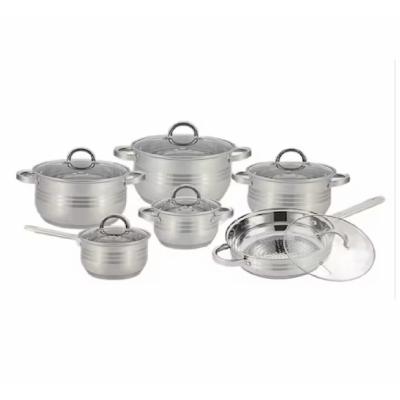 Set oale inox cu capace 12 piese 7 straturi Kitchen PRO-1260