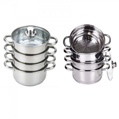 Set Oale Inox pentru Gatit la Abur 2.5L 5 piese Bohmann BH3215