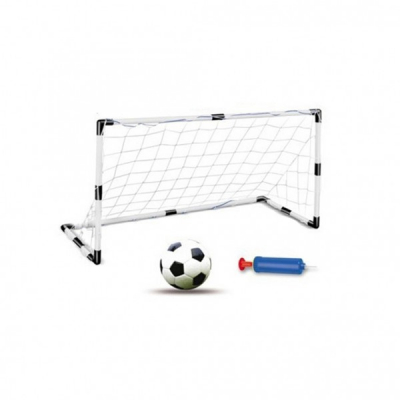 Set Poarta de Fotbal cu Minge si Pompa Soccer Goal Set 120x63x57cm