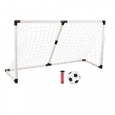 Set Poarta de Fotbal cu Minge si Pompa Soccer Goal Set 186x120x72cm