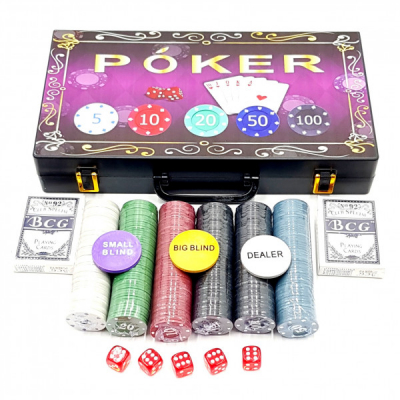 Set Poker 300 Chipuri Marcate Valoric Cutie Plastic