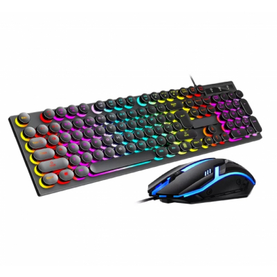 Set tastatura si mouse gaming RGB USB Andowl TF270