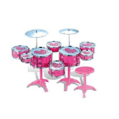 Set Tobe de Jucarie cu Scaunel Happy Drum Set 537D111A