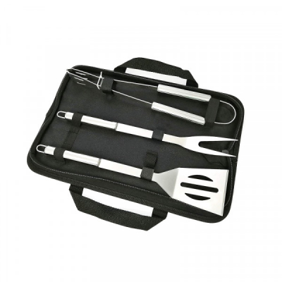 Set Ustensile din Inox pentru gratar 3 piese cu Husa Grunberg UG3PS