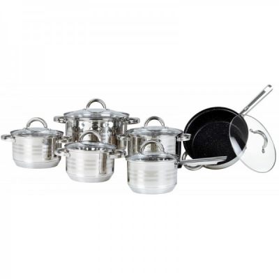 Set Oale Inox cu Capac 12 Piese Bohmann BH0922MRB