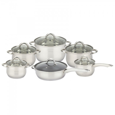 Set Vase Inox cu Capac 12 Piese Bohmann BH1212STF