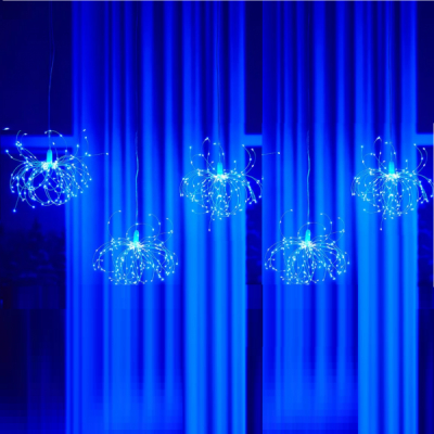 Instalatie 5 Artificii Decoratiuni Luminoase Albastre 3.5m 220V PSS5