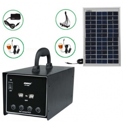 Sistem Alimentare Portabila cu Panou Solar si Acumulator 12V 7Ah DAT AT1207A