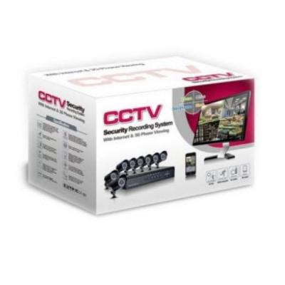 Sistem Supraveghere 8 Camere Video CCTV Exterior Infrarosu DVR Internet D1