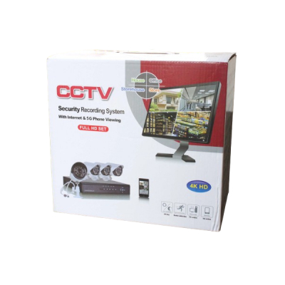 Sistem supraveghere Video CCTV kit DVR 4 camere exterior 220V HD D1