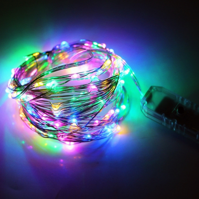 Snur Luminos 100 Micro LED Multicolor 10m Fir Silver USB T8052