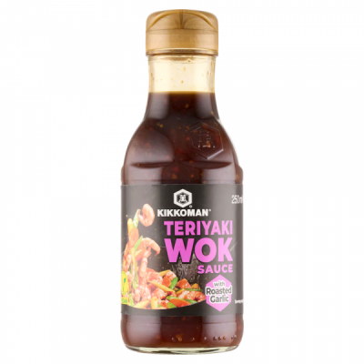 Sos Teriyaki Roasted Garlic cu Usturoi Copt Kikkoman 250ml MLL