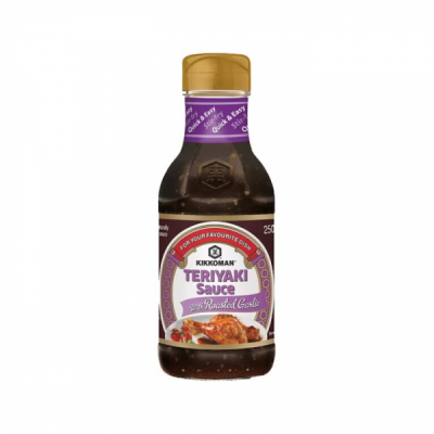 Sos Teriyaki Roasted Garlic cu Usturoi Copt Kikkoman 250ml MLL
