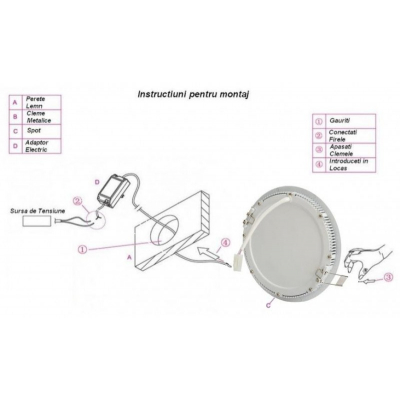 Spot Incastrabil Rotund LED 6W Alb Rece