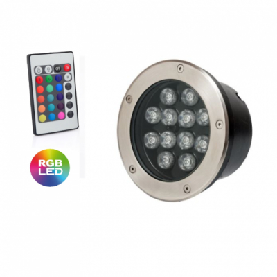 Spot LED Pavaj IP65 12W RGB cu telecomanda MNR7632