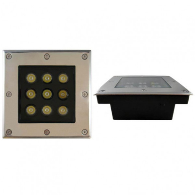 Spot LED Pavaj IP65 9W 6400K 160×160mm (int 154×154mm) MNR3780