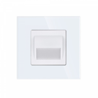 Spot LED Scara din sticla alb 1W 86x86x32mm 4000K lumina neutra SPN1426