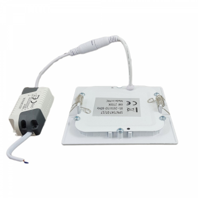 Spot LED Slim Patrat 120x120mm 6W=40W 2700K lumina calda SPN7347