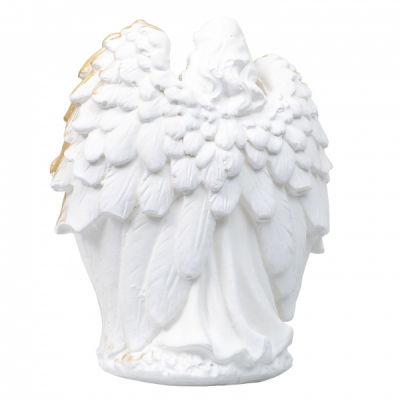 Statueta decorativa din ipsos cu ingerul pazitor H 16cm Zilan EXT10456