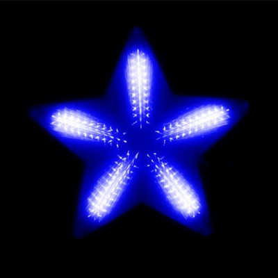 Stea Luminoasa de Craciun 40cm LEDuri Albastre si Alb Rece 220V TO